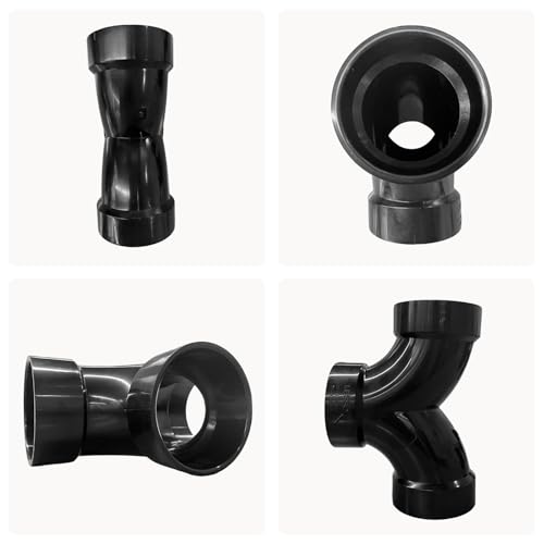 Image of Lesso 3''Double Degree 90 ELBOW ABS pipe fittings Black, 3 Inch