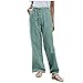 Pantaloni da uomo Plus Solid Cotton Casual Pants Size Pocket Leinen Tightness Pantaloni da donna, verde, XXXXXL