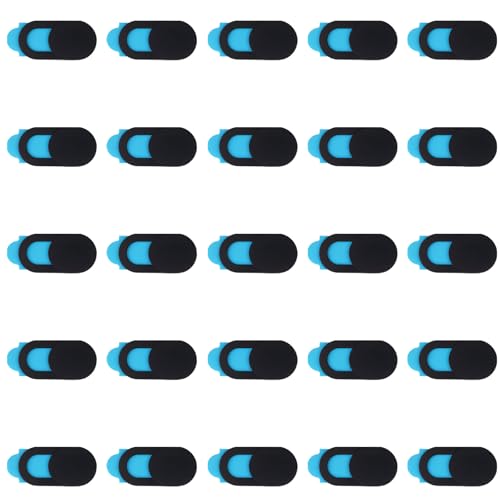 Webcam Cover Slide (25-Pack) – Ultra-Thin Privacy Camera Blocker for MacBook, iPhone, iPad, Laptop, PC & Smartphones – Black