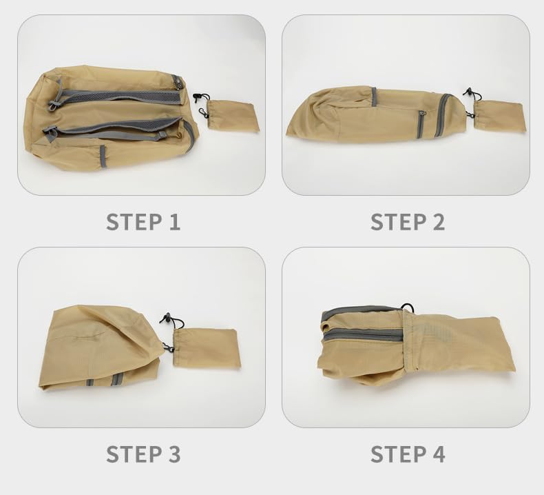 Mochila plegable para senderismo 20L resistente al agua verde miniatura 5