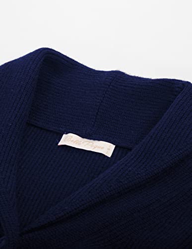 Image of Belle Poque Women Vintage Cardigan Sweater Shawl Lapel Button Down Sweater Outwear Coat