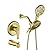 Dual Shower Faucet Set with Tub Spout Tub and Shower Faucet Set Complete Dual Shower Head and Handheld Combo Shower System with Tub Spout Tub and Shower Trim Kit Brushed Gold