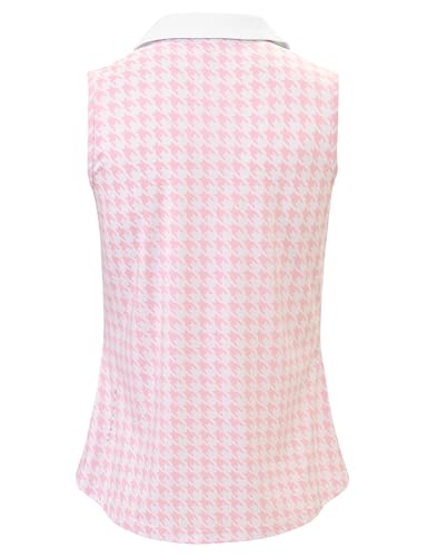 Image of BGOWATU Women's Sleeveless Golf Polo Shirts Collared V Neck Tennis Tank Tops UPF 50+ Quick Dry Lightweight