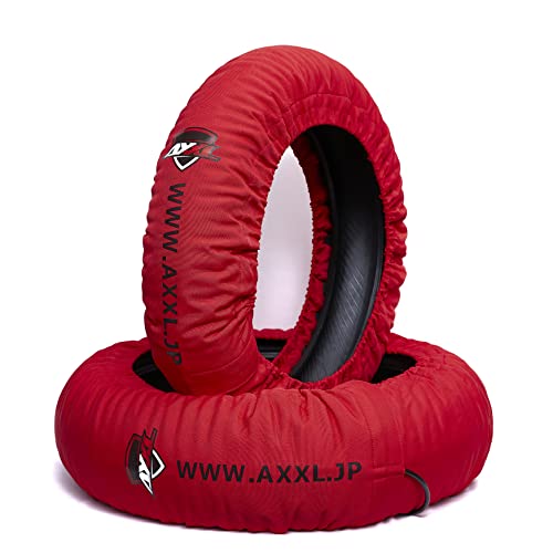 AXXL 17インチ (50cc〜125cc) タイヤウォーマー レッド NS1 NS50F カブ S80 エスハチ GP3 GP125 RS125 サーキット