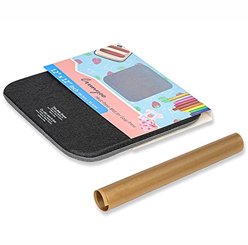 Heat Press Pad Mat 12 x12 for Cricut Easypress Easypress 2 with Teflon Sheet 12x12inch, for Cricut Iron on Protective Sheet