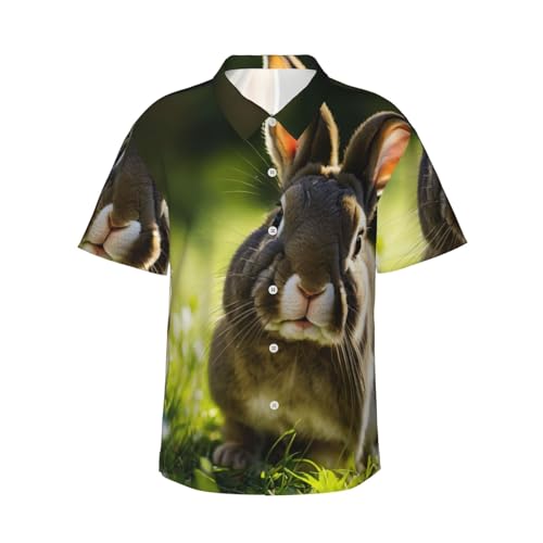 Chemise de vacances homme EdWal : restez au frais avec l'imprimé lapin
