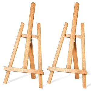 16 Inch Tabletop Easel Stand for Painting Canvas Table Top Easels for Display Wooden Small Easels Portable Photo Picture Sign Holder (2 Pack)