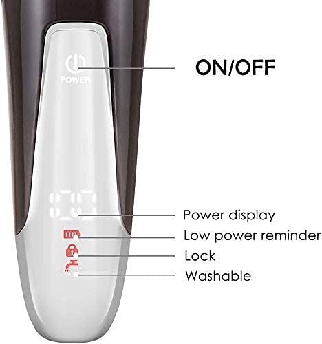GeRRiT Electric Shavers for Men Bald Head Shaver LED Mens Electric Shaving Razors Rechargeable Cordless Wet Dry Rotary Shaver Grooming Kit with Clippers Nose Hair Trimmer Facial Cleansing Brush - Image 5