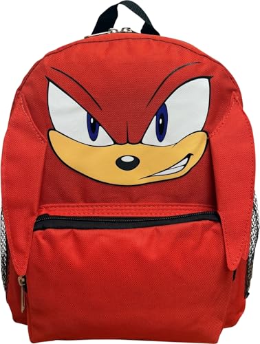 Ruz Mochila pequena Sonic The Hedgehog de 30,5 cm com recursos 3D, Sonic - Shadow - Mochila escolar infantil Knuckles, Azul, Sonic 12', Articulações