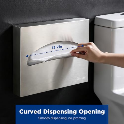 Image of Gorlary Commercial Toilet Seat Cover Dispenser Wall Mount, Self-Adhensive