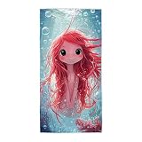 Telo Mare Grande 90x180cm, Telo Mare Ragazza, Salvietta da Spiaggia Anti Sabbia Microfibra Asciugatura Rapida, Ultra Assorbente, Salvaspazio per Sport Viaggi Campeggio Spiaggia Palestra, Regalo -5612