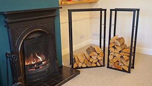 Speedwellstar Firewood Log Rack Store 100x40 cm Storage Large Small Metal Shelf Stand Tall Steel Black Inside & Outside (H 100 x W 40cm) Speedwellstar Firewood Log Rack Store 100x40 cm Storage Large Small Metal Shelf Stand Tall Steel Black Inside & Outside (H 100 x W 40cm)