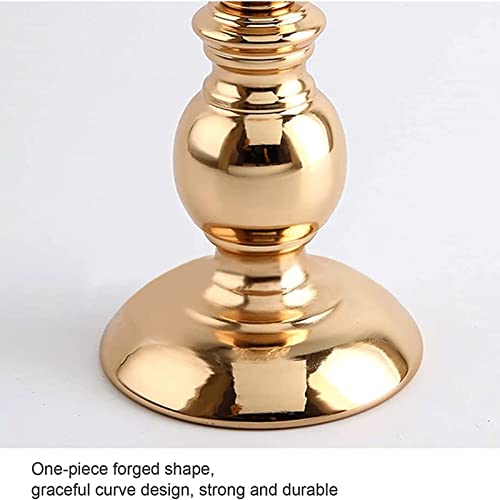 Riklrqc Tea Light Candle Holder, Wrought Iron Petal, Metal Candle Holder Home Decorations For Living Room Crystal Holder Candle Sticks Long Holder Gold-32Cm #TOP3
