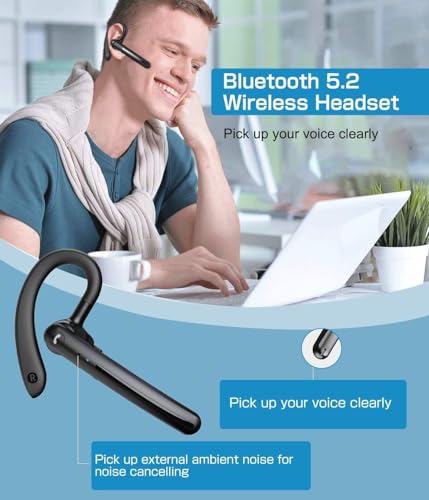 Auricular inalámbrico sobre oreja con micrófono compatible BLU S91 miniatura 3