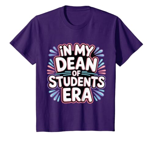 in My Dean of Students Era Counselor Faculty School - T-Shirt, Youth, Purple, Medium