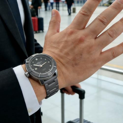 Bracelet de montre en acier inoxydable brossé avec insert Juntan - 3