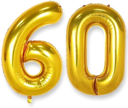 AULE 40 Inch Jumbo Gold Foil Mylar Number Balloons for Men Women ...