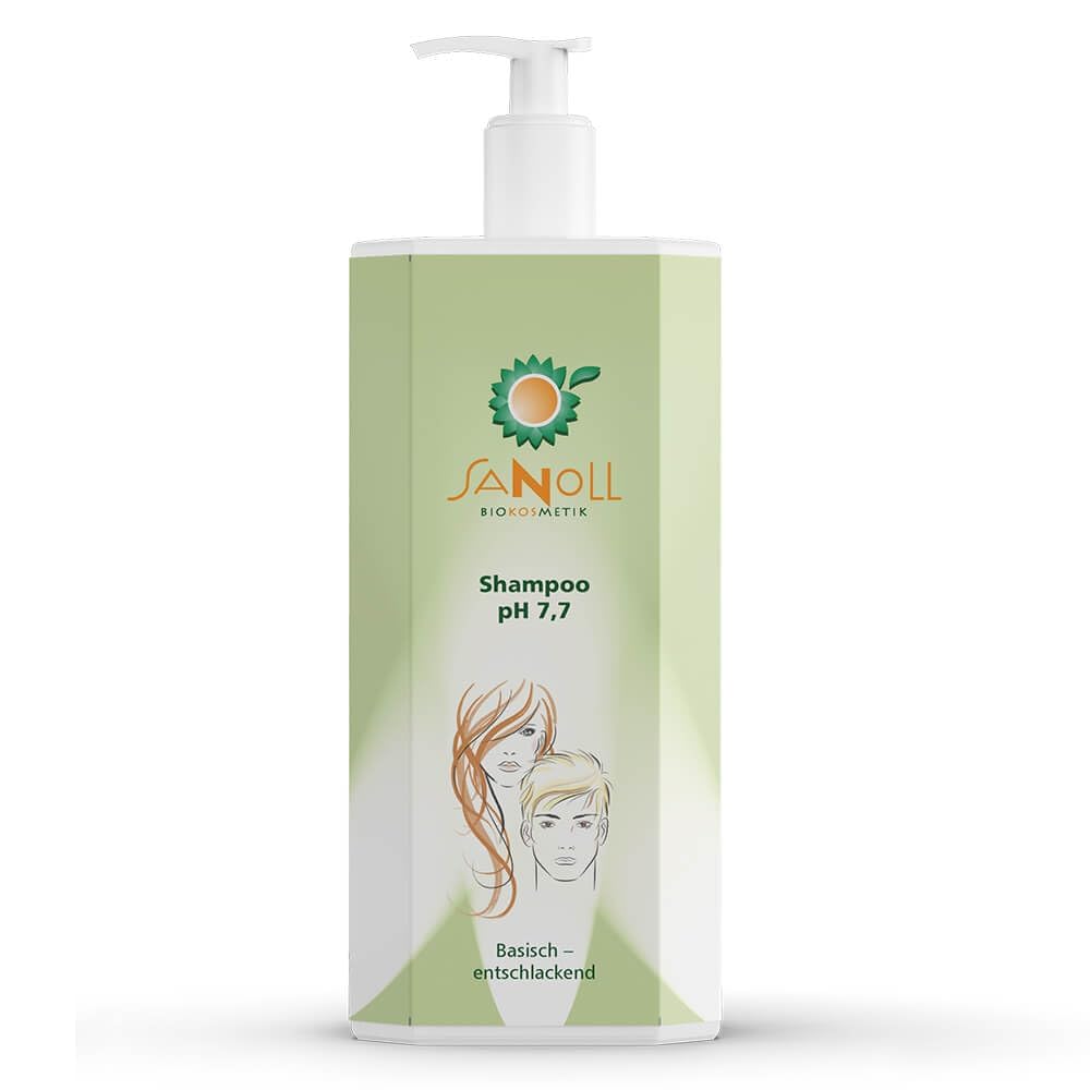 Sanoll Biokosmetik Shampoo pH 7,7 – Basisches Shampoo mit Sesam- & Olivenöl – Milde Reinigung für Haar & Kopfhaut – Vegan, Naturkosmetisch & ohne synthetische Zusatzstoffe (1 x 1.000 ml)
