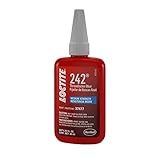 LOCTITE 242 Threadlocker for Automotive: High-Temp, Medium-Strength, Anaerobic, All Purpose TYPICAL APPLICATIONS, Works on all Metals| Blue, 36 ml Bottle (PN: 37477 - 492140)