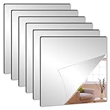 Jitejoe Wall Mounted Full Length Mirror Tiles, 12'x12' Square, Flexible Acrylic Material, Easy to Assemble, Can Be Used in Bedroom, Living Room, Gym, Dance Studio, Bathroom