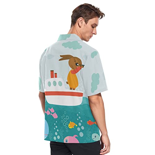 Poeticcity Men's Hawaiian Shirt Short Sleeves Button Down Airy Summer Beach Shirts (S-XXL)4