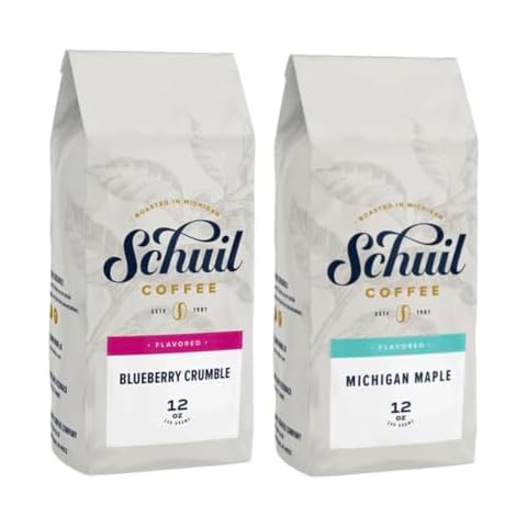 Schuil Whole Bean Coffee Bundle, 12 Ounce Bags - Michigan Maple and Blueberry Crumble Cover