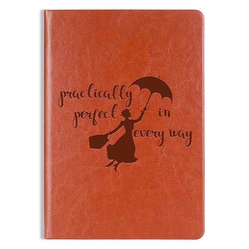 WHLBHG Mary Movie gift Leather Journal Notebook Poppin Umbrella Fans Gift Practically Perfect in Every Way Movie Inspired Gifts for Mary Fans (Perfect...