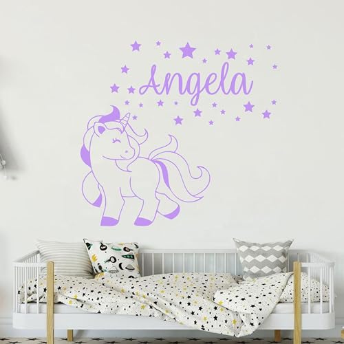 Vinilo Decorativo Personalizado Unicornio y Estrellas miniatura 5