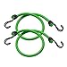 Master Lock 3021EURDAT elásticas, Paquete de 2 Tensores, 80 cm Cuerda, Gancho Invertido-Optimo para Sujetar Cargas Pequeñas, Camping, Mudanzas, Verde, Set de 2 Piezas