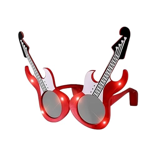 Guitar LED Sunglasses Red