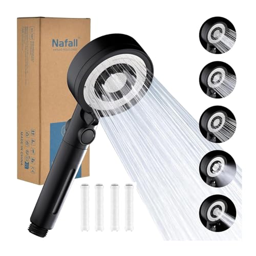 Nafall Pommeau Douche 5 Modes Noir