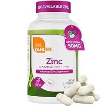 Zahler Zinc 50mg, Supports Immune and Antioxidant Protection, Certified Kosher, 90 Capsules