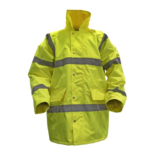 Image of Worksafe 806XXL Hi-Vis Yellow Motorway Jacket with Quilted Lining - XX-Large