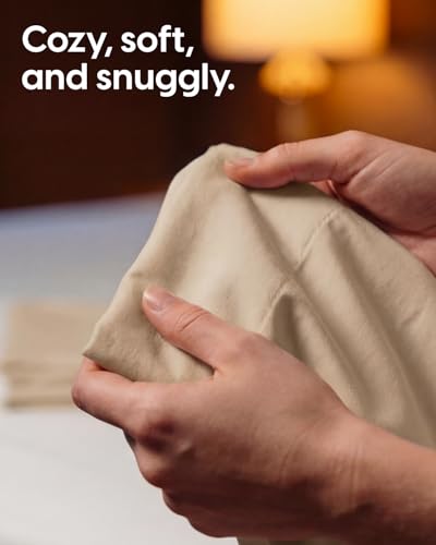 Image of Sleepy Town Queen Size Bed Sheets - 4 Piece - Queen Sheet Set - Extra Soft, Comfy & Cooling - Easy Care - Shrinkage, Wrinkle & Fade Resistant - Brushed Microfiber - Deep Pocket Bed Sheets (Wheat)