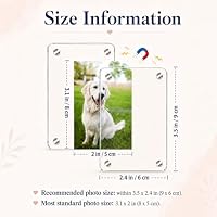 Gift for Boyfriend Husband Girlfriend Dad Car Decorations Interior Picture Holder, Car Visor Photo Clip Magnetic Frame Father's Day Personalized Photo Gifts Cute Car Decor Accessories 3.5 x 2.4 inch (1 PC) — image 2