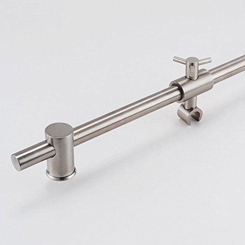 Barre coulissante de douche réglable en inox brossé - 6