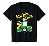 Kinder Traktor T-Shirt 2. Geburtstag Junge 2 Jahre Shirt Trecker T-Shirt