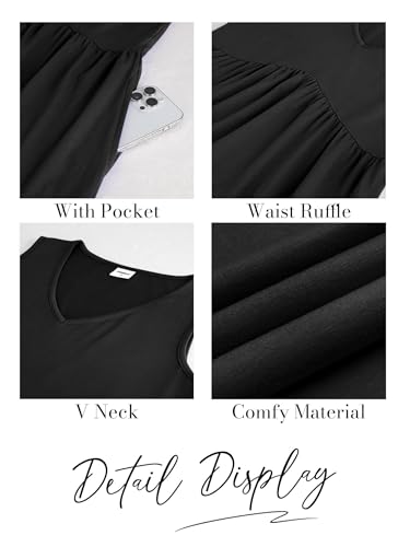 Image of XIEERDUO Summer Dresses for Women 2026 Casual Classy Dress V Neck Swimsuit Coverups Fashion Clothing
