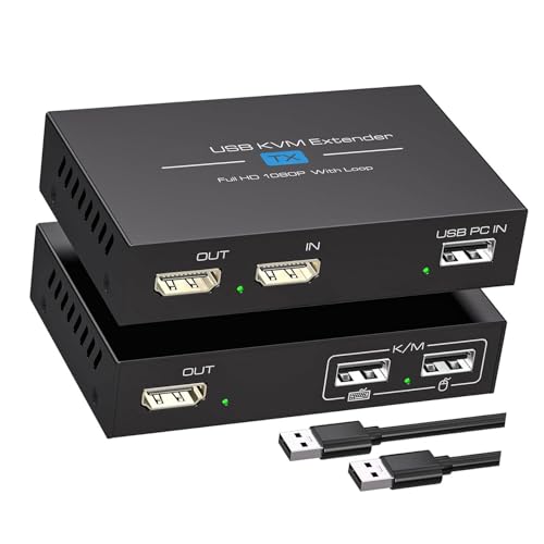 Extender KVM USB HDMI 1080p via câble RJ45 CAT5e CAT6 Ethernet sur 120m
