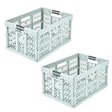 keeeper ben 2x Boîte pliable professionnelle robuste avec poignées...