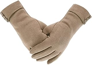 mewmewcat berços de dedo de lã,1 par de luvas de inverno Luvas térmicas Luvas quentes ao ar livre para tela de toque Luvas de dedo completo Luvas de dedo inteiro à prova de vento para tempo frio Aque