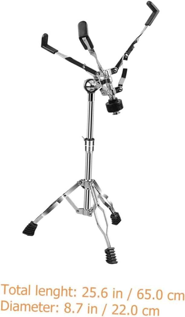 Beaupretty Adjustable Alloy Snare Drum Stand with Drumstick Holder Liftable Portable Drum Rack and Percussion Mount