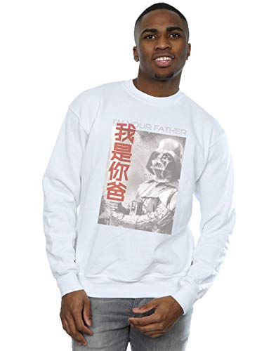 Image of Star Wars Men's Vader I Am Your Father Chinese Sweatshirt White XXX-Large