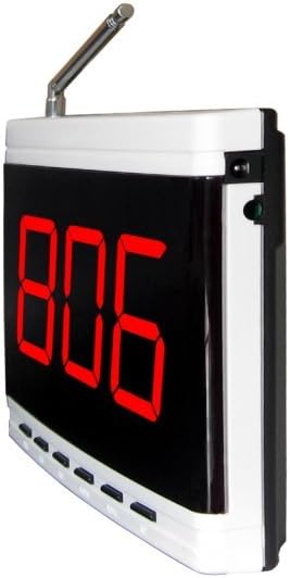 SINGCALL Wireless Restaurant Table Call System, Waiter Caller for Customer Getting Attendant by Pressing a Table Button, Pack 1 Display and 20 Bells