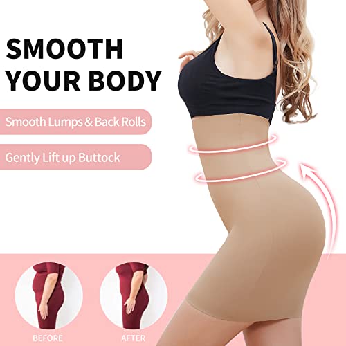 Joyshaper High Waist Half Slip Shapewear For Women Tummy Control Body Shaper Slip For Under Dresses Beige #TOP1