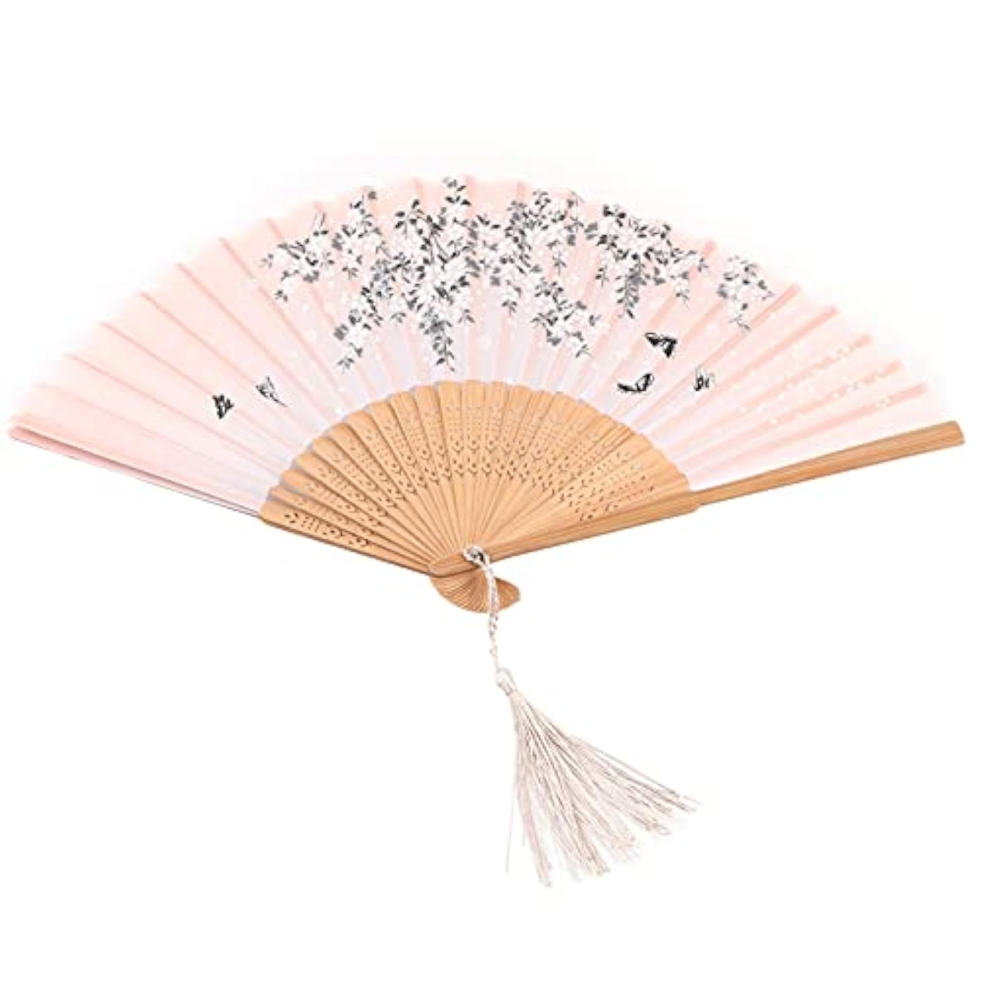 Lave Folding Hand Fan, Durable Bamboo Fan for Performances