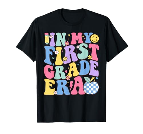 In My First Grade Era Groovy Back To School Teachers Kids T-Shirt