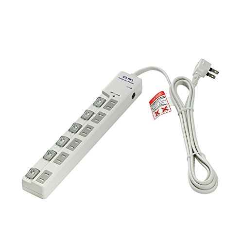 （まとめ買い）ELPA エルパ LEDランプスイッチ付タップ 耐雷サージ機能+ブレーカー付 上挿し 6個口 2m WLS-LU620SB(W) 〔×3〕 【北海道・沖縄・離島配送不可】 Amazon.co.jp: エルパ (ELPA) スイッチ付タップ 雷ガード コンセント