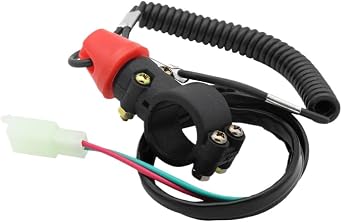 Boat Outboard Engine Motor Kill Switch Stop Tether Lanyard Compatible with Marine Parts Outboard Engine Models Compatible with Part Number 8K1927225BBlack Kill Switch