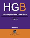  Handelsgesetzbuch HGB Deutschland: beinhaltet: Handelsgesetzbuch HGB (Rechtsstand 2019 1)